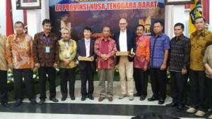 Wakil Gubernur NTB ketika menerima tamu dari Unesco Geo Park
