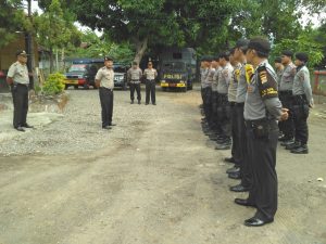 Kasatagas 9  P2K saat apel kesiapan di Mapolres- Mapolres jajaran Polres Lombok Timur
