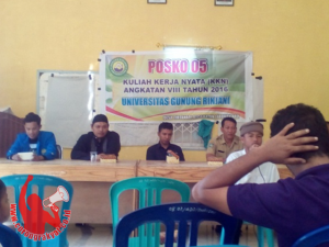Penerimaan Mahasiswa UGR di Aula Kantor Desa Tirtanadi 